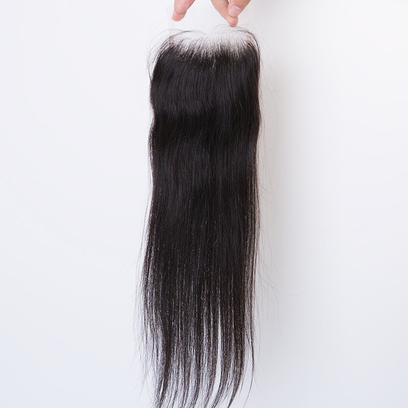 16 inches natural black color 100% human remy hair 4x4 inch HD lace closure for women