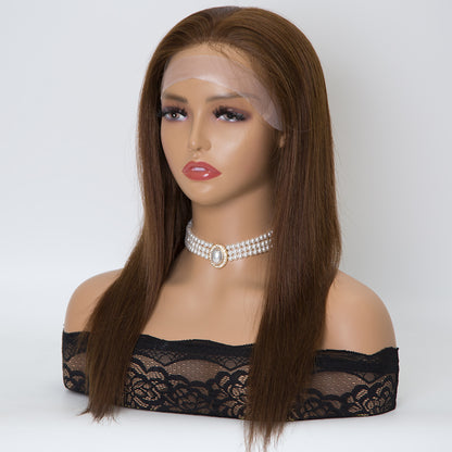 HEATHER  5x5 inch Silk Top 100% European Virgin Hair Medical Wig