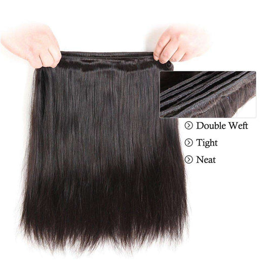 MONICE  Brazilian Hair Straight Bundles 100% Unprocessed Virgin Straight Human Hair Bundles Weave Extensions