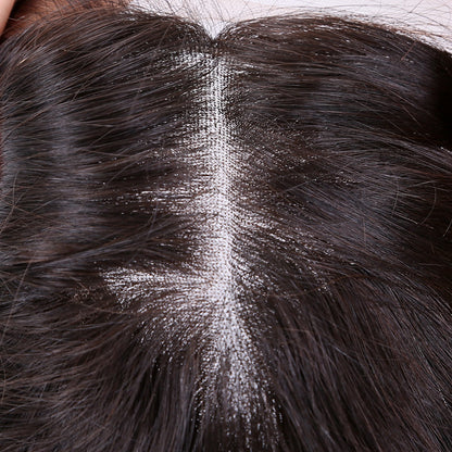 NIA HD single knots lace front wig natural black color body wave raw hair wigs