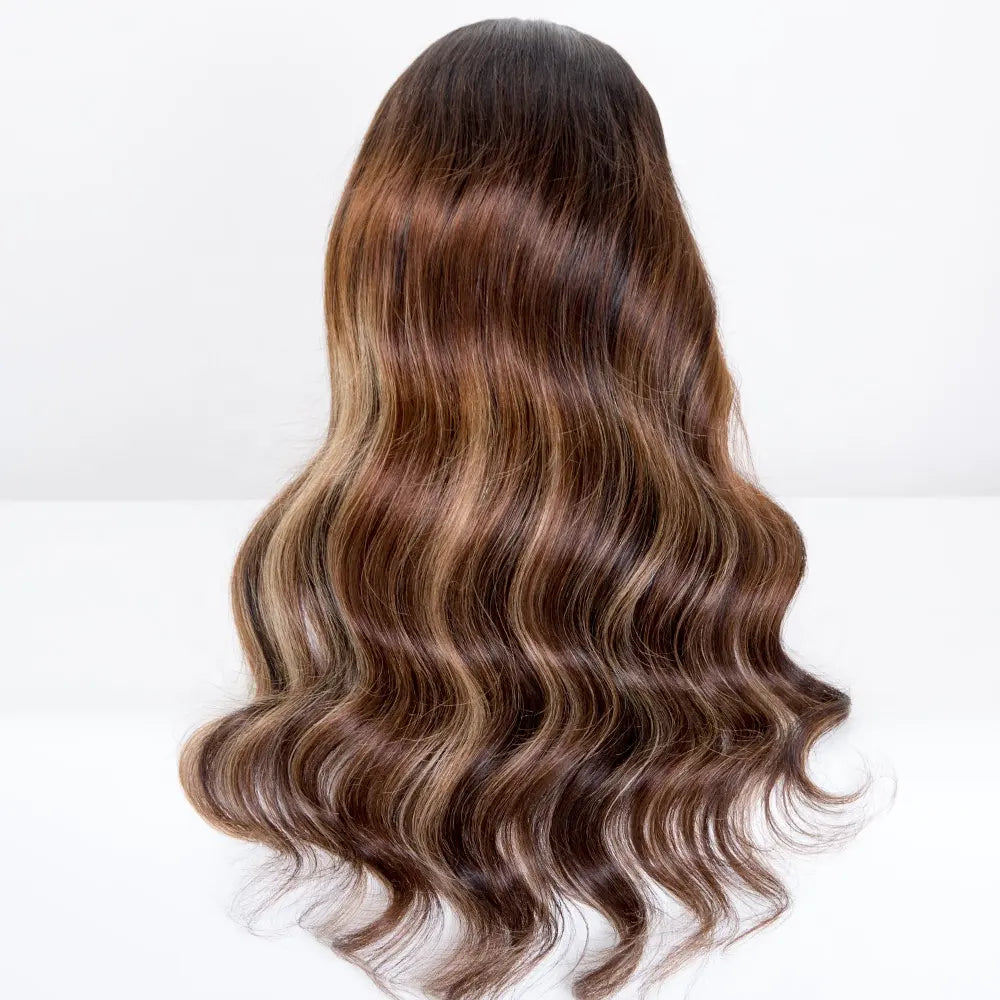 EDEN 24" HD lace front wig single knots balayage color wig