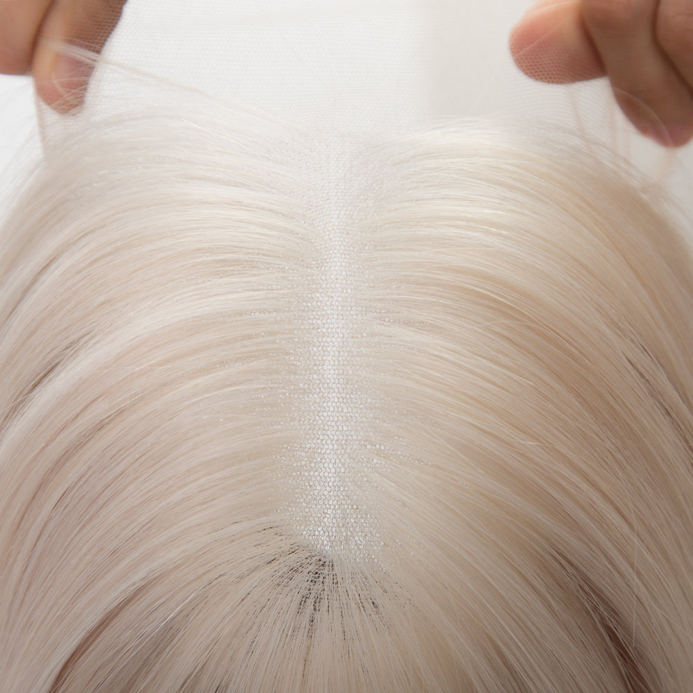 DAKOTA 12" Bob Single Knots Double Drawn 12A Grade White Blonde HD lace Top