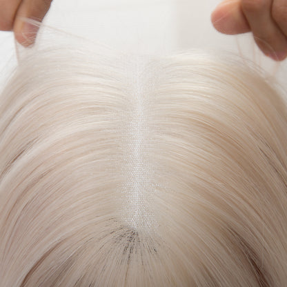 DAKOTA 12" Bob Single Knots Double Drawn 12A Grade White Blonde HD lace Top