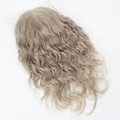 Lois Curly 5x7" Lace Topper Full Hand Tied 12A Grade Cuticle-Aligned 100% European Virgin Remy Hair Topper