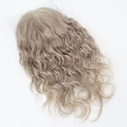 Lois Curly 5x7" Lace Topper Full Hand Tied 12A Grade Cuticle-Aligned 100% European Virgin Remy Hair Topper
