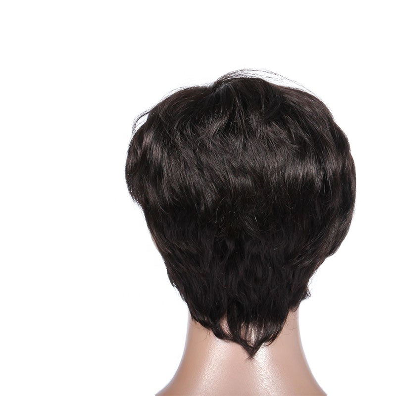 Pixi cut full machine made wig shorthuman hair wigs