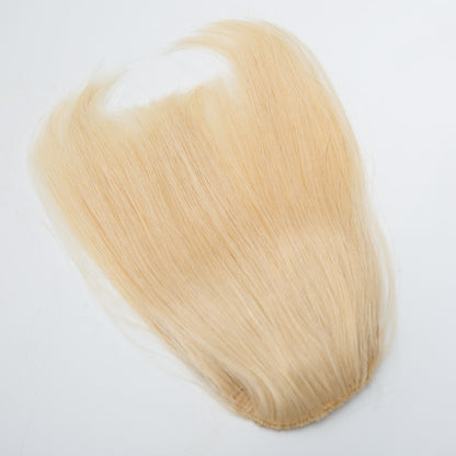 613 blonde color bang wig topper human virgin hair