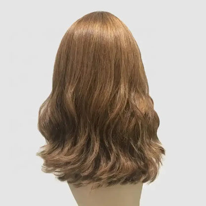 Joni Customizable 8A Grade Cuticle Aligned  100% Virgin European Hair Natural Wavy Silk Top Wigs With Bangs