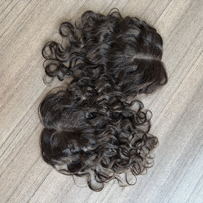 Sheila 3x4 Low Density Full Hand Tied Mono Base Topper Double Drawn Human Hair Mini Topper