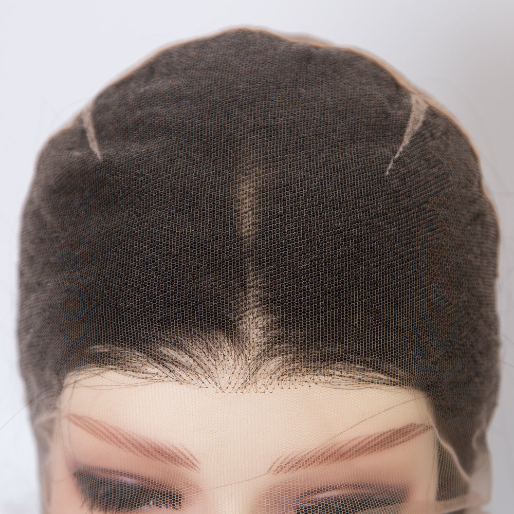 INES 16" Fully Hand Tied 100% Raw Virgin Remy Hair Cuticle Aligned Single Knots HD Full Lace