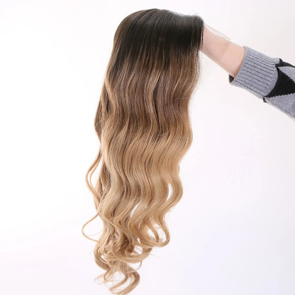 CARLY ombre color lace front wig 100% human hair curly blonde color cuticle aligned hair