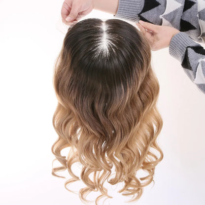 CARLY ombre color lace front wig 100% human hair curly blonde color cuticle aligned hair