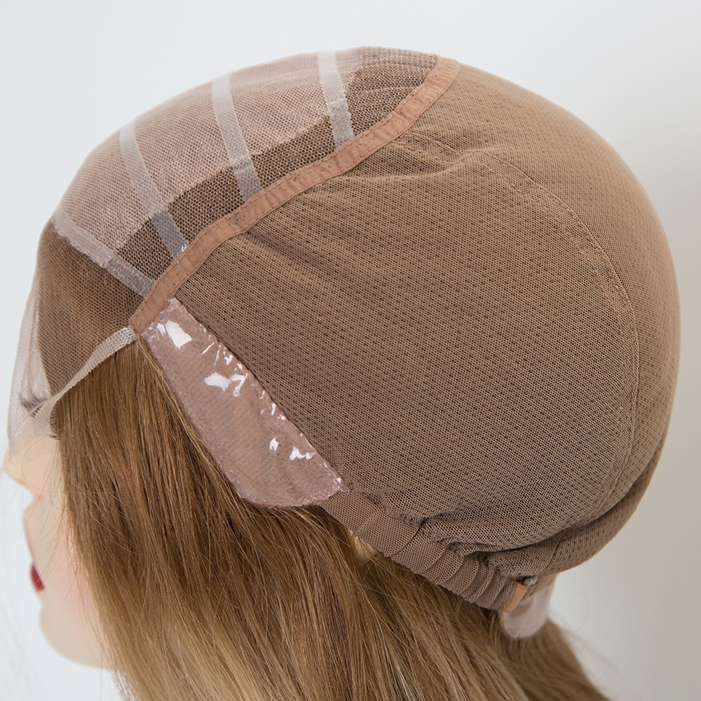 TATIANNA Sandy Balayage Silicone Gripper Wig 100% Virgin European Remy Human Hair Silk Top Fully Handtied Medical Wigs