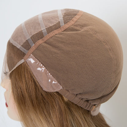 TATIANNA Sandy Balayage Silicone Gripper Wig 100% Virgin European Remy Human Hair Silk Top Fully Handtied Medical Wigs