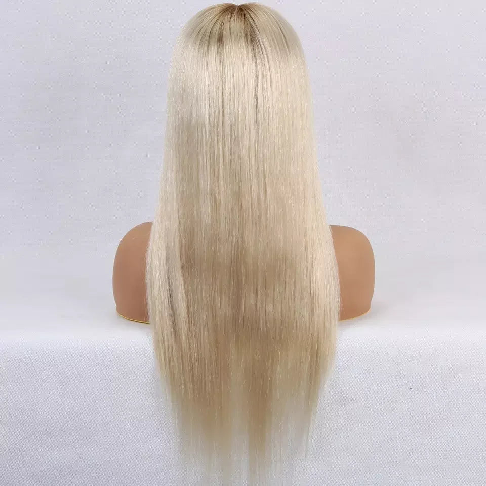 Angelina Blonde Ombre 8A Grade Cuticle Aligned 100% Virgin Brazilian Hair Full HD Transparent Lace Silk Top