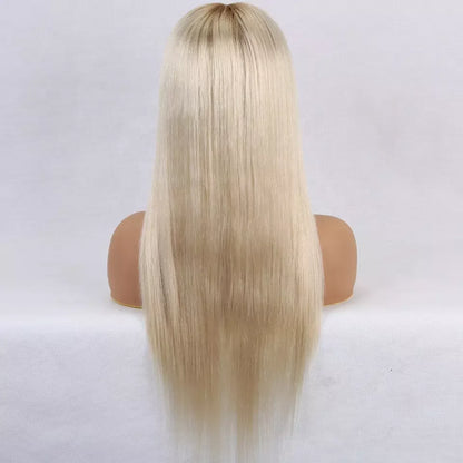Angelina Blonde Ombre 8A Grade Cuticle Aligned 100% Virgin Brazilian Hair Full HD Transparent Lace Silk Top