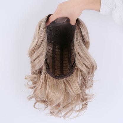 Bostock Hair Mono top high quality 4x4 5x5 half hand tied machine weft wave human hair