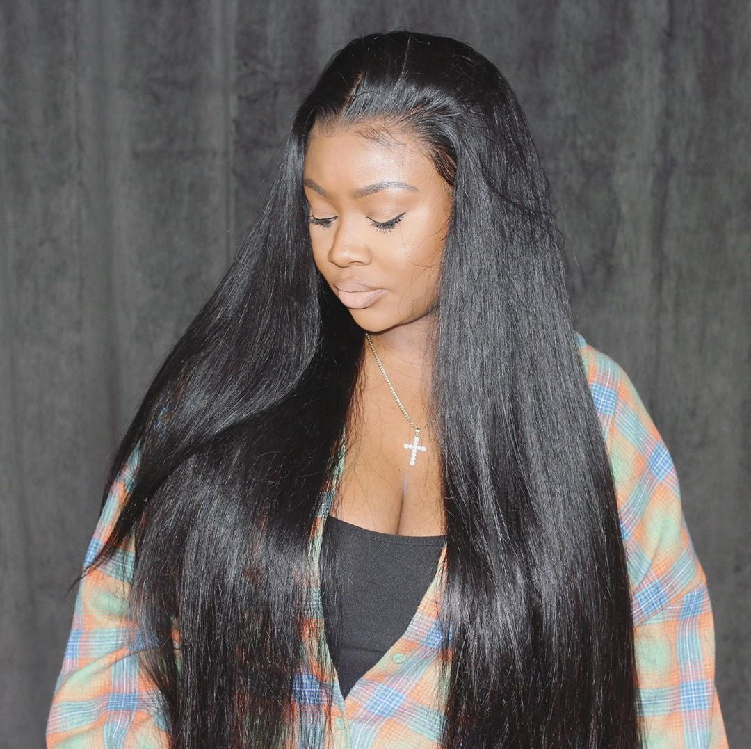LALA yaki straight 360 lace front wig factory wholesale price brazilian virgin hair human hair wigs bone straight wigs