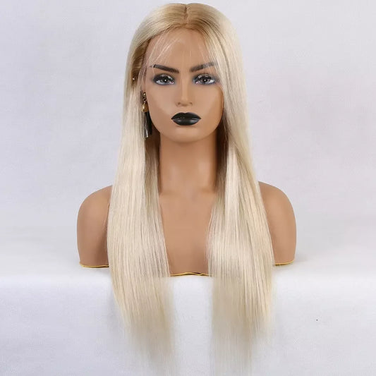 Blonde Ombre 8A Grade Cuticle Aligned 100% Virgin Brazilian Hair Full HD Transparent Lace Silk Top