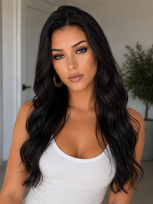 IRIS 100% Brazilian Remy Hair Deep Bleached Knots Body Wave 13x6