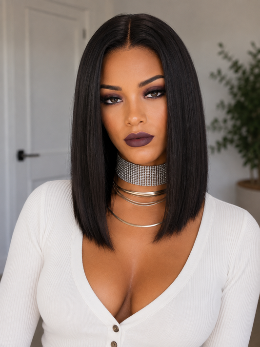 SKYLAR  Bob 14 Inch Yaki Straight 360 Lace