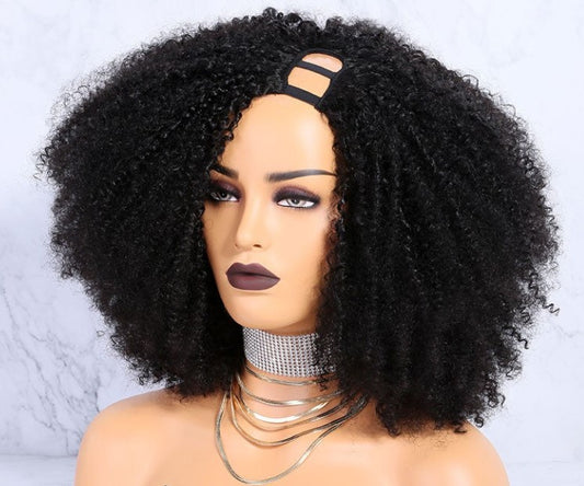 KAMILA Raw human indian/brazilian hair Kinky Curly U-Part Wigs