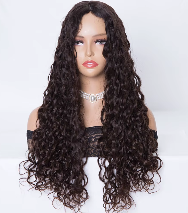 Belinda 24 Inch Natural Brown Curly Silk Top Topper 100% European Virgin Human Hair Toppers