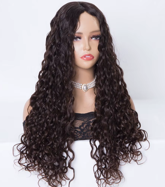 Belinda 24 Inch Natural Brown Curly Silk Top Topper 100% European Virgin Human Hair Toppers
