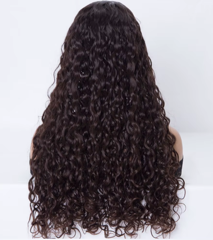 Belinda 24 Inch Natural Brown Curly Silk Top Topper 100% European Virgin Human Hair Toppers