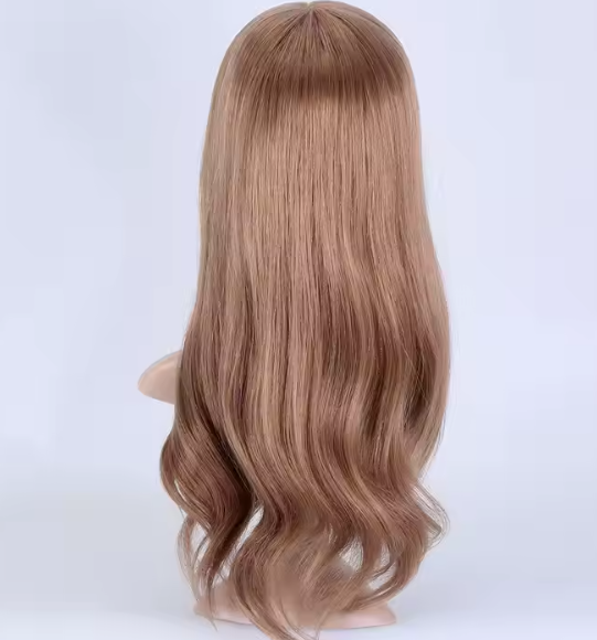 Debbie 7x8" Light Brown 12A Grade Cuticle Aligned 100% European Virgin Remy Hair Silk Weft Topper