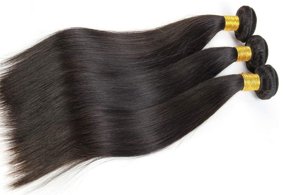 Indian Virgin Human Hair Straight A Lace Closure With 3 Bundles Deal