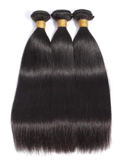 Indian Virgin Human Hair Straight A Lace Closure With 3 Bundles Deal