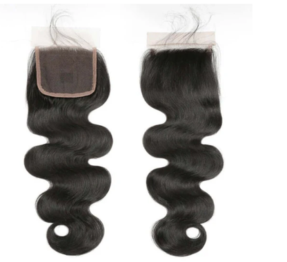 Indian Virgin Human Hair Body Wave A Lace Closure With 3 Bundles Deal