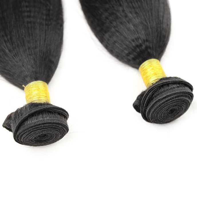 Indian Virgin Hair Weaves Yaki Straight 3 Bundles Deal