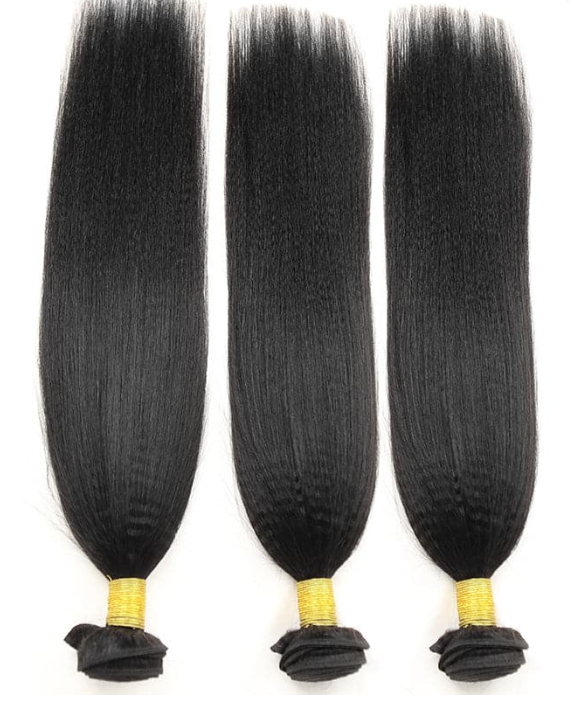 Indian Virgin Hair Weaves Yaki Straight 3 Bundles Deal