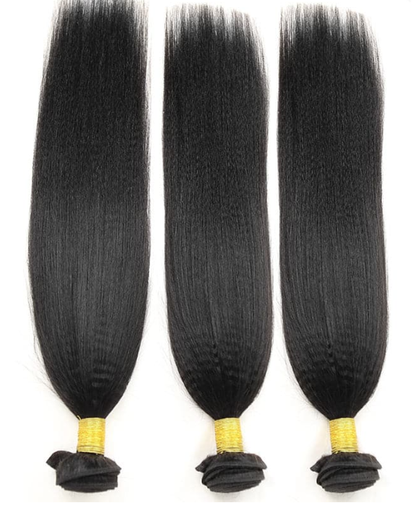 Indian Virgin Hair Weaves Yaki Straight 3 Bundles Deal