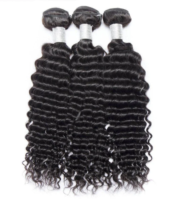 3 Bundles Deal Peruvian Virgin Hair Natural Color Deep Wave Hair Extension