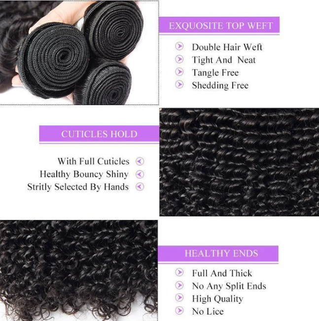 3 Bundles Deal Peruvian Virgin Hair Natural Color Deep Wave Hair Extension