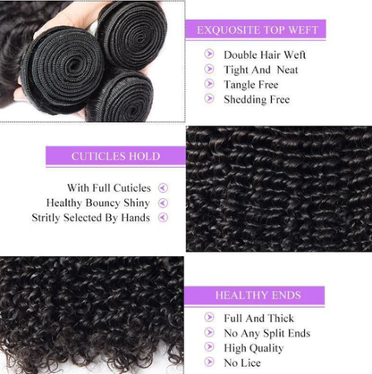 3 Bundles Deal Peruvian Virgin Hair Natural Color Deep Wave Hair Extension