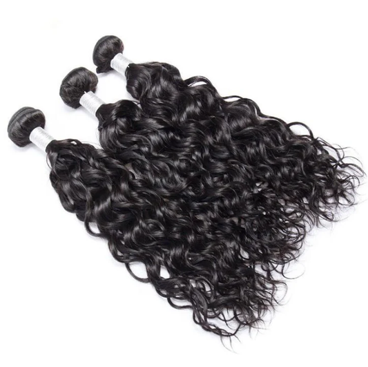 3 Bundles Deal Peruvian Virgin Hair Natural Color Water Wave Hair Extension