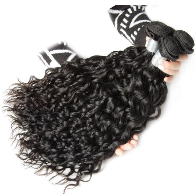 3 Bundles Deal Peruvian Virgin Hair Natural Color Water Wave Hair Extension