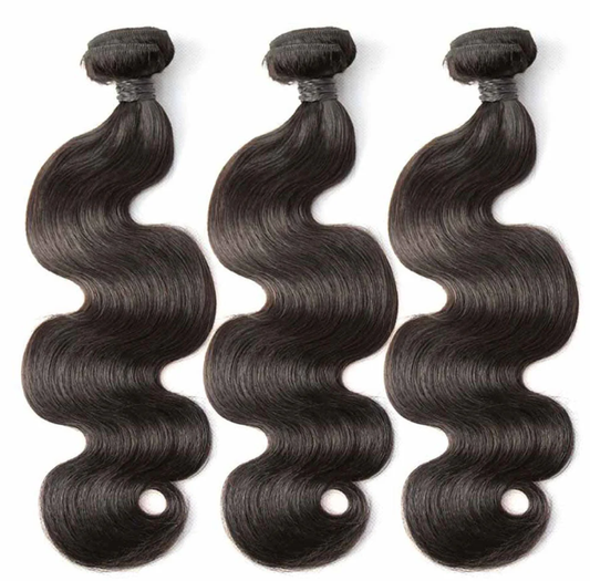 3 Bundles Deal Peruvian Virgin Hair Natural Color Body Wave Hair Weave