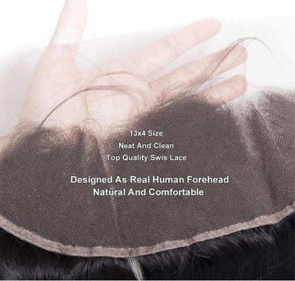 Indian Virgin Hair Silky Straight A Lace Frontal With 3 Bundles Deal