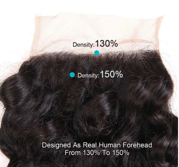 Indian Virgin Human Hair Deep Wave A Lace Closure With 3 Bundles Deal