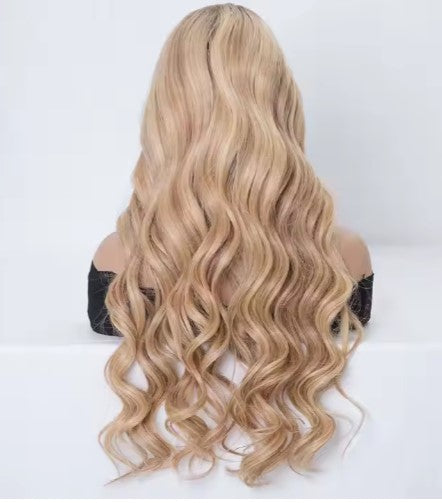 ADELE Blonde Highlights Single Knots Grade 12 A European Virgin Remy Hair