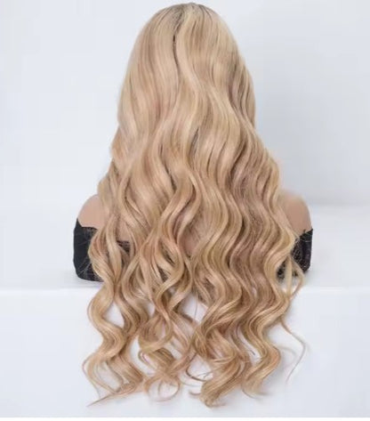 ADELE Blonde Highlights Single Knots Grade 12 A European Virgin Remy Hair