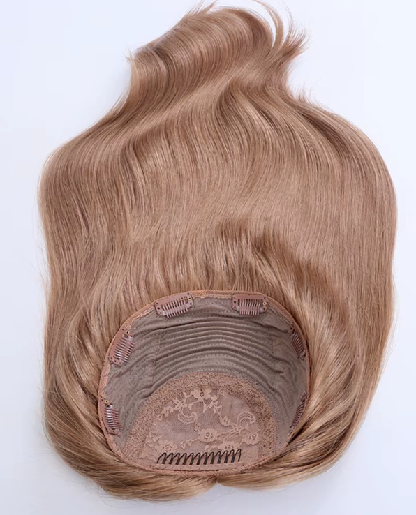 Debbie 7x8" Light Brown 12A Grade Cuticle Aligned 100% European Virgin Remy Hair Silk Weft Topper