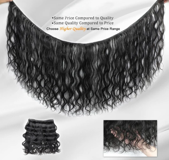 Indian Virgin Hair Loose Curl A Lace Frontal With 3 Bundles Deal