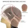 Silk Top Invisible Knots Brazilian Virgin Hair Brown Roots Blonde 360 Lace Front Wig