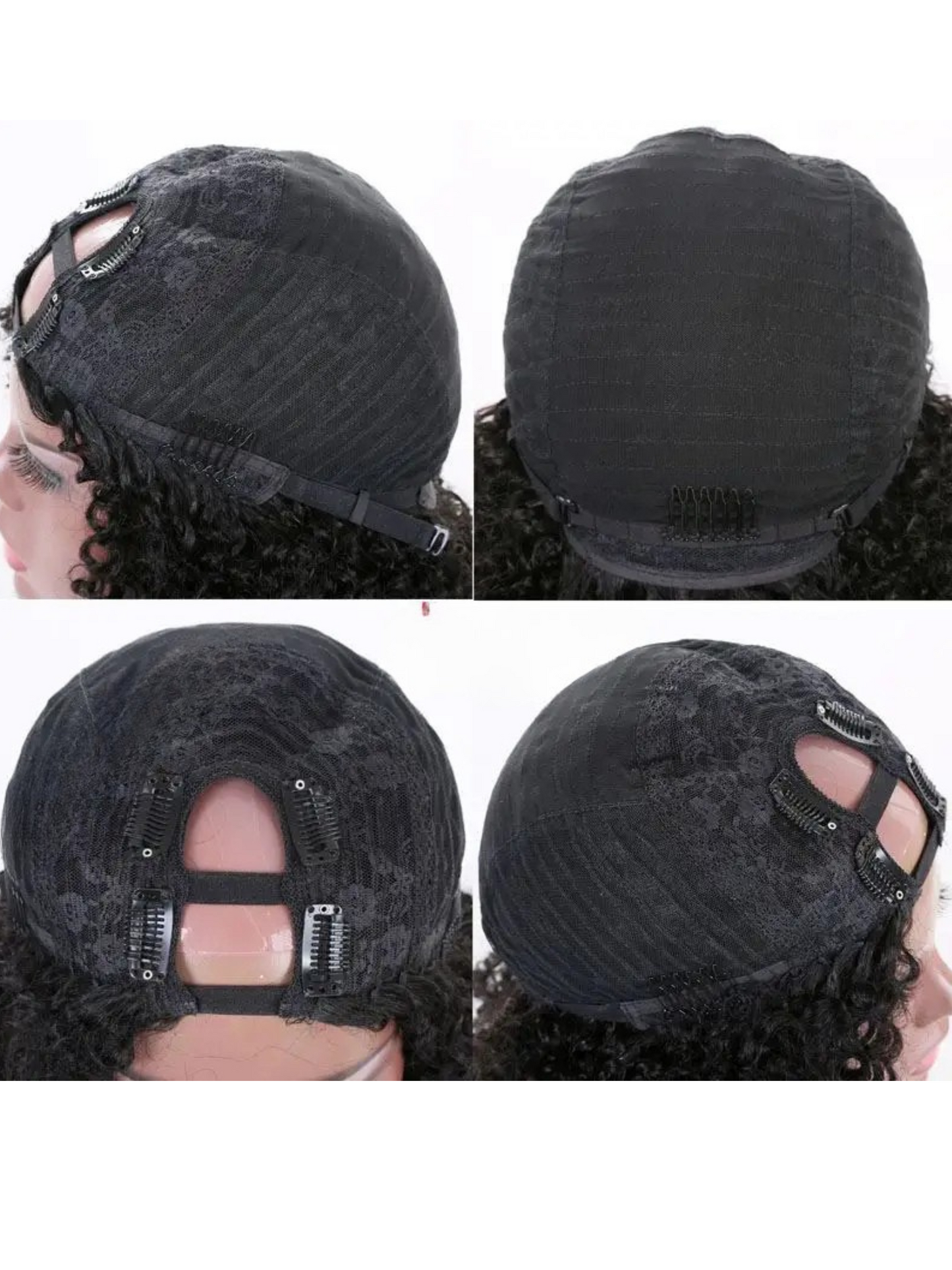 SAMARA Afro Kinky Curly Textured Indian Remy Human Hair U Part Wig